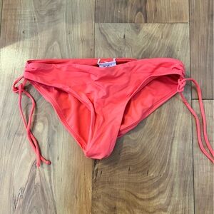 Roxy Vibrant Orange Bikini Bottom Small Tie Side